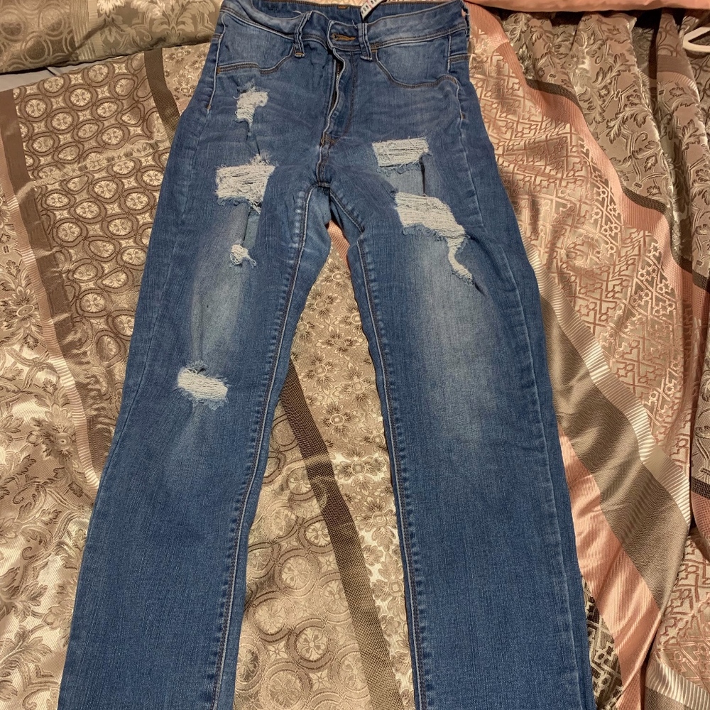 High-waisted Denim Jeans